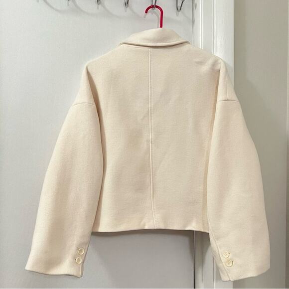 Zara MANTECO Short Wool Coat Size Medium - Picture 14 of 14